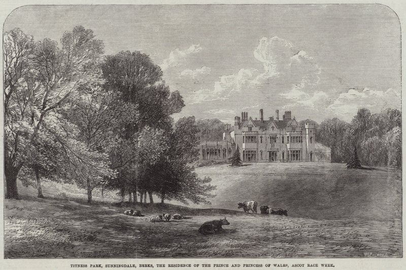 Titness Park, Sunningdale, Berks, la residenza del Principe e della Principessa di Galles, settimana delle corse di Ascot da Edmund Morison Wimperis