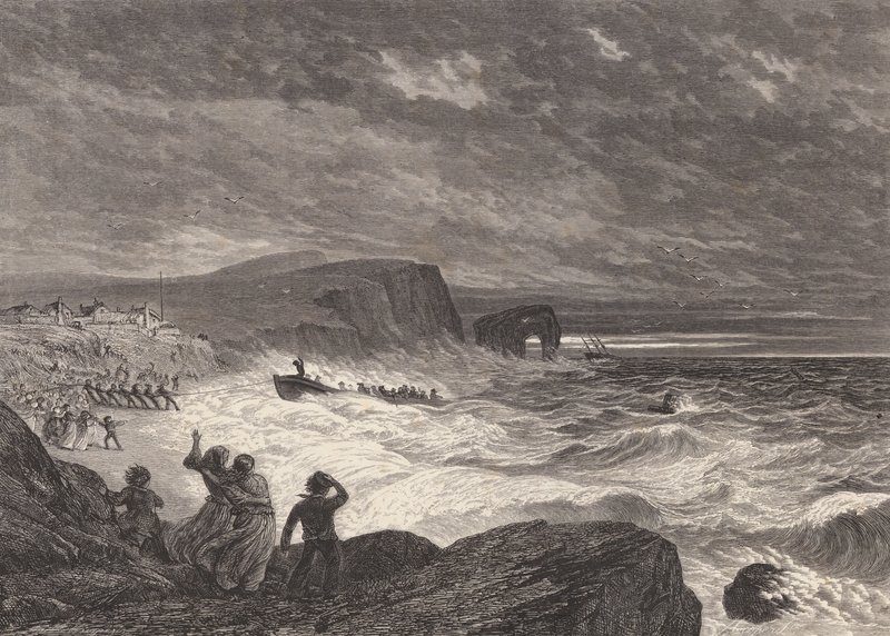 Spiaggiamento della scialuppa di salvataggio da Edmund Morison (after) Wimperis