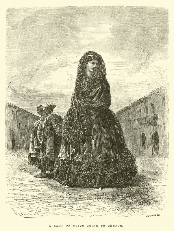 Una signora di Cuzco che va in chiesa da Edouard Riou