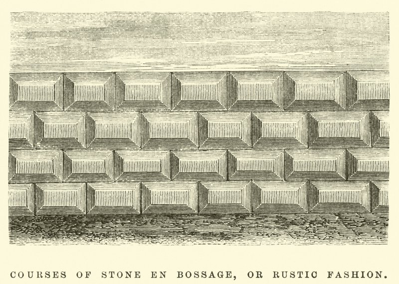 Corsi di pietra en Bossage, o moda rustica da Edouard Riou