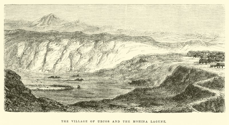 Il villaggio di Urcos e la laguna Mohina da Edouard Riou