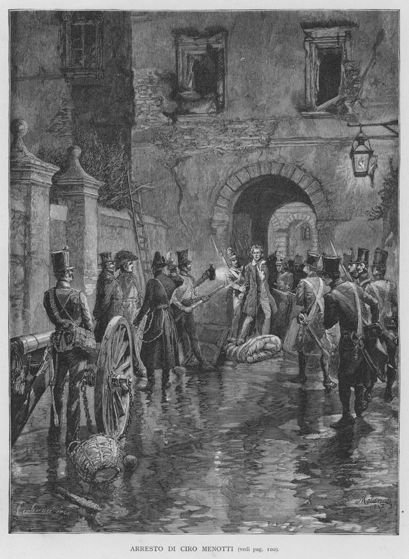Arresto di Ciro Menotti da Edouardo Matania