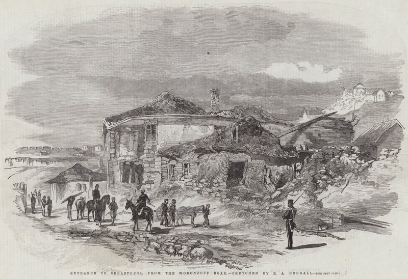 Ingresso a Sebastopoli, dalla Strada Woronzoff da Edward Angelo Goodall