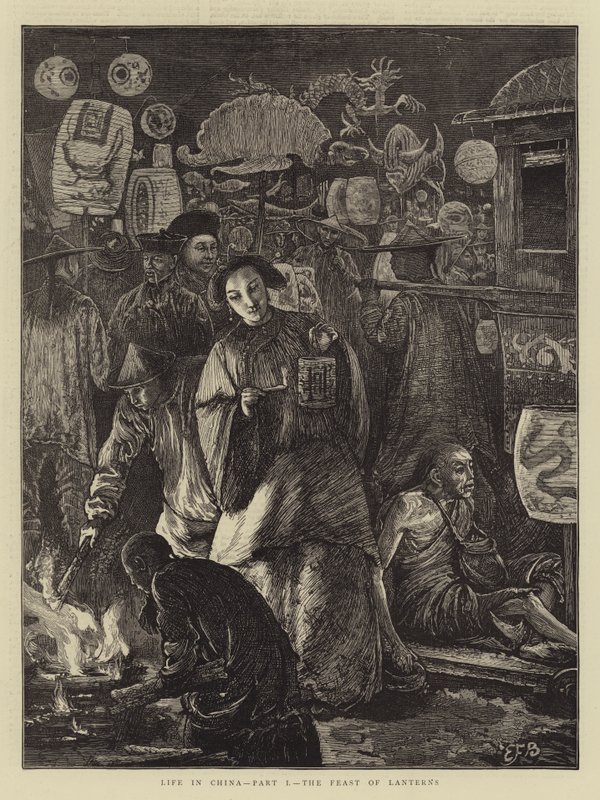 Vita in Cina, Parte I, la festa delle lanterne da Edward Frederick Brewtnall