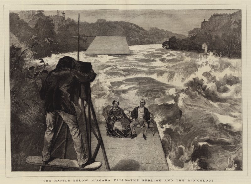 Le rapide sotto le cascate del Niagara, il sublime e il ridicolo da Edward John Gregory