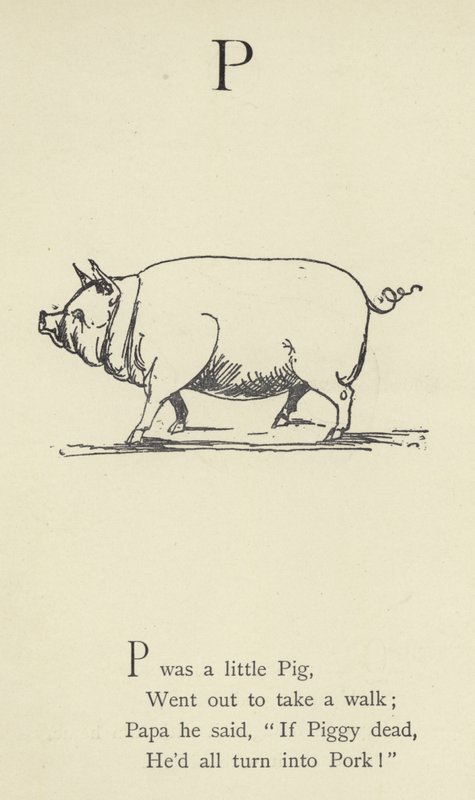 La lettera P da Edward Lear