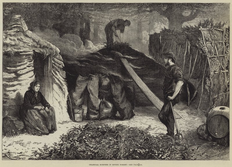 Carbonai nella foresta di Epping da Edwin Buckman