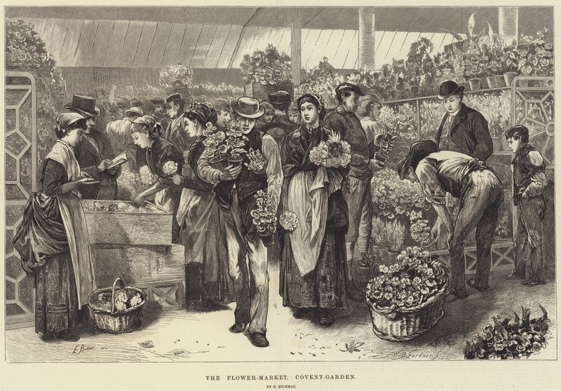 Il mercato dei fiori, Covent-Garden da Edwin Buckman