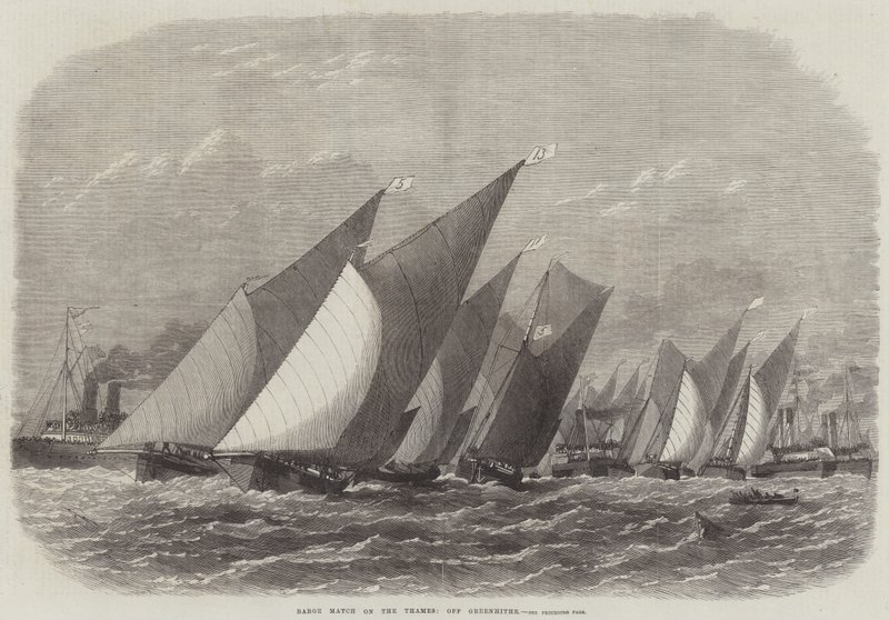 Gara di chiatte sul Tamigi, al largo di Greenhithe da Edwin Weedon