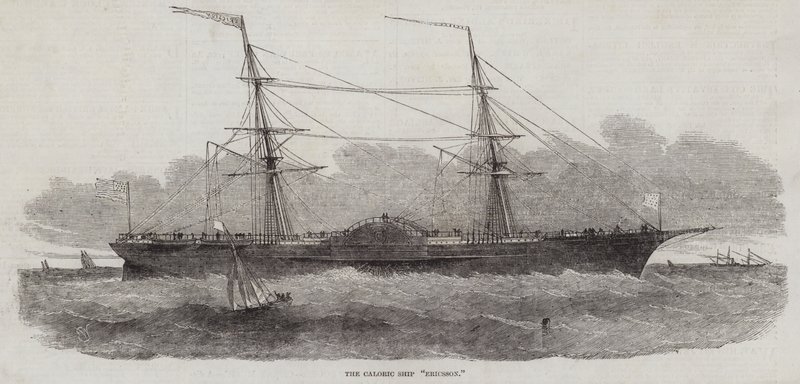 La nave calorica Ericsson da Edwin Weedon