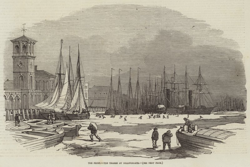 Il gelo, il Tamigi a Billingsgate da Edwin Weedon