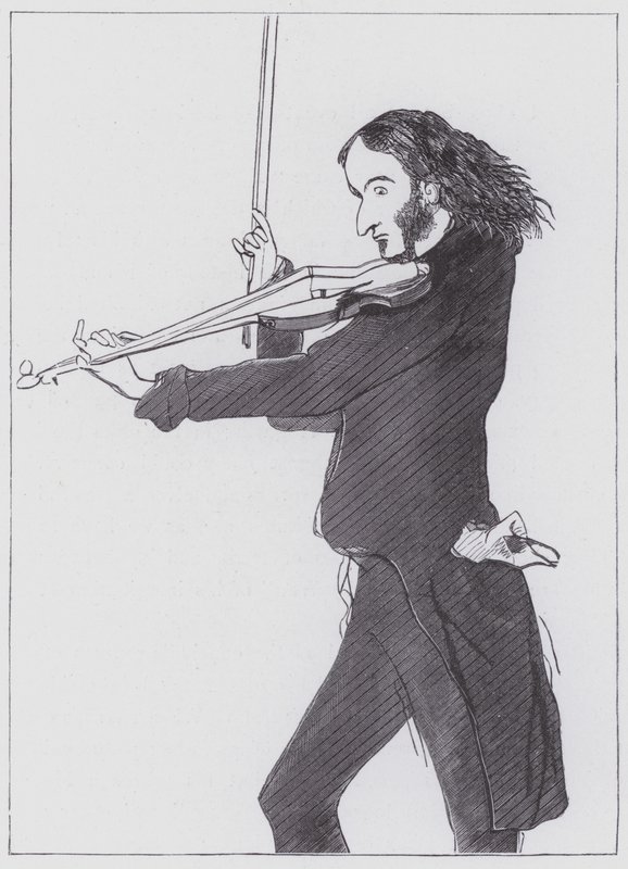 Niccolò Paganini da Edwin (after) Landseer