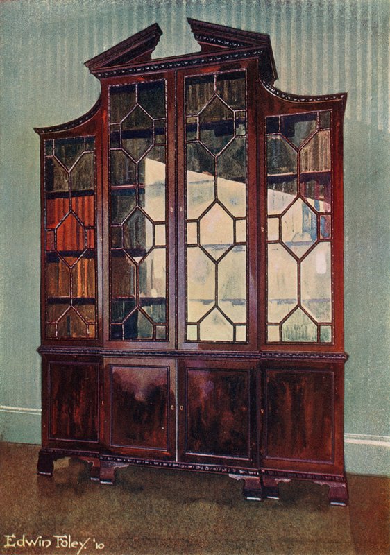 Libreria scolpita Chippendale da Edwin John Foley