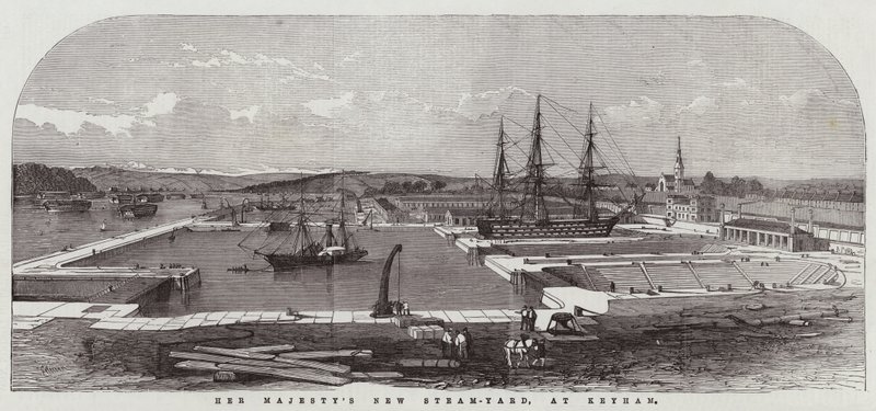 Il nuovo cantiere a vapore di Sua Maestà, a Keyham da Edwin Weedon