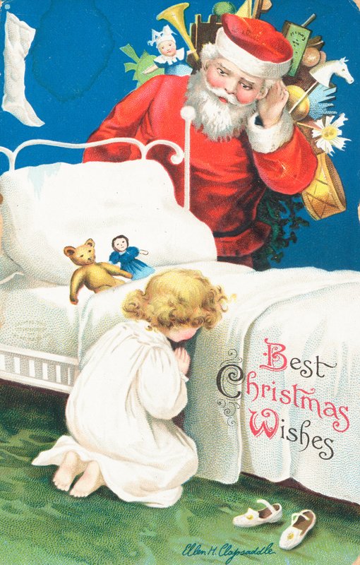 Cartolina di Natale americana da Ellen Hattie Clapsaddle