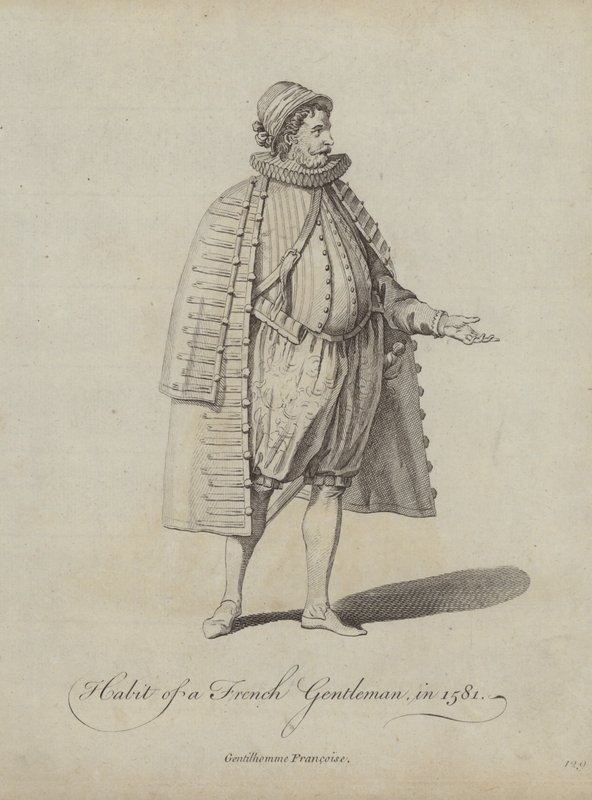 Abito di un gentiluomo francese nel 1581 da English School