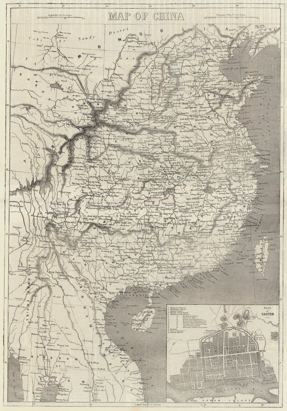 Mappa della Cina da English School