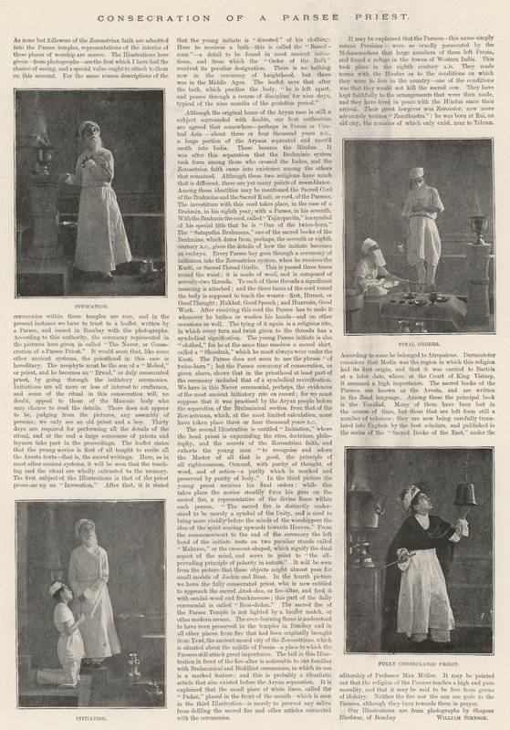 Consacrazione di un Sacerdote Parsee da English Photographer