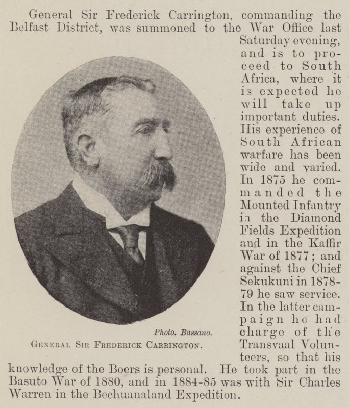 Generale Sir Frederick Carrington da English Photographer