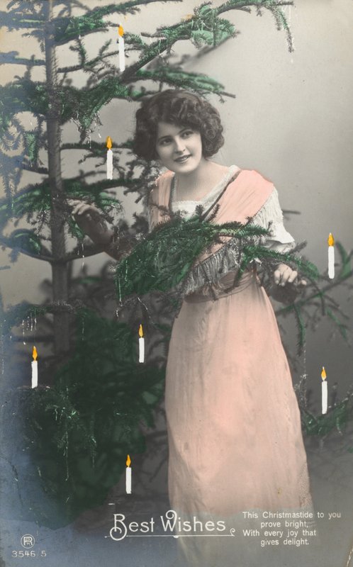 Ragazza e albero di Natale da English Photographer