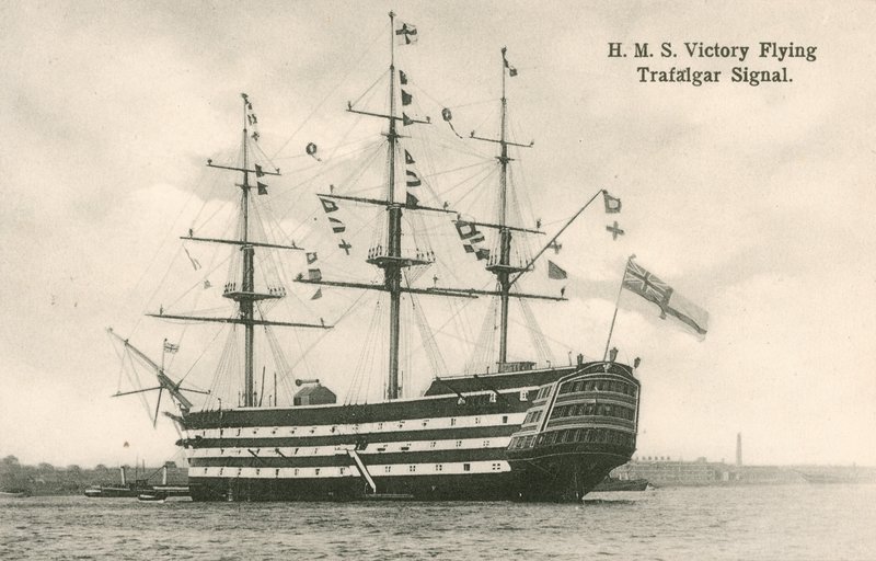 HMS Victory, segnale di Trafalgar da English Photographer
