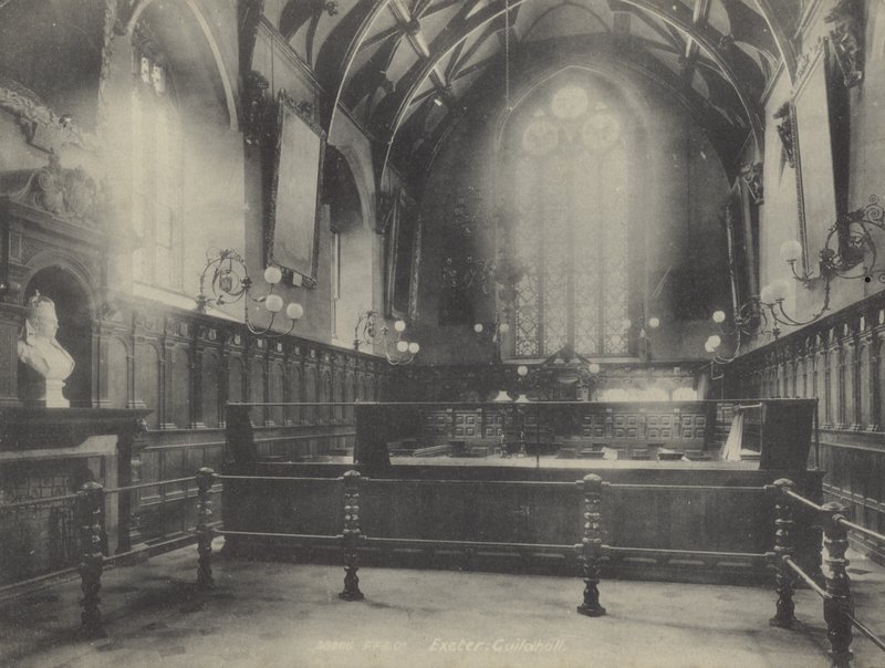 Interno, Guildhall di Exeter, Devon da English Photographer