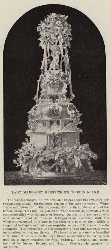 La torta nuziale di Lady Margaret Grosvenor da English Photographer
