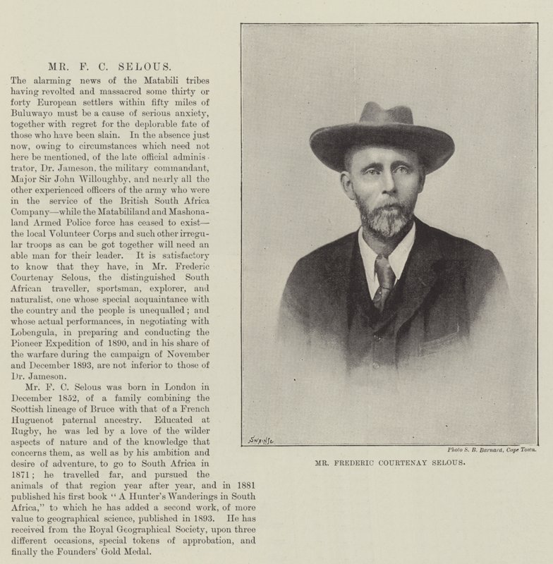 Il Signor Frederic Courtenay Selous da English Photographer