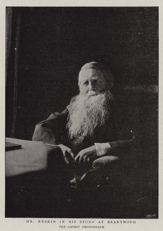 Mr. Ruskin nel suo studio a Brantwood da English Photographer