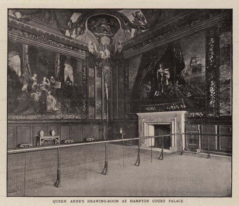 Il salotto della regina Anna a Hampton Court Palace da English Photographer