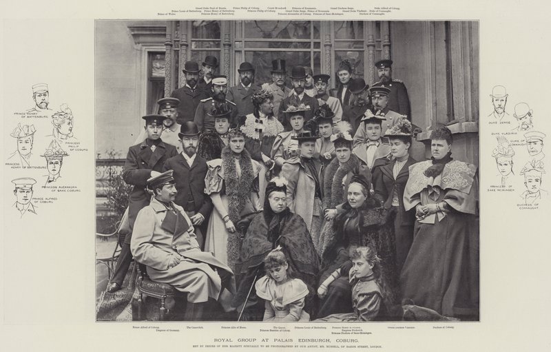 Gruppo reale al Palais Edinburgh, Coburg da English Photographer