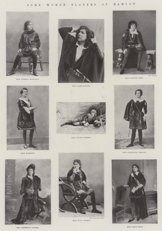 Alcune donne interpreti di Amleto da English Photographer