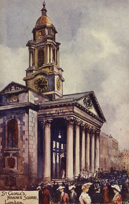 St Georges, Hanover Square, Londra da English Photographer
