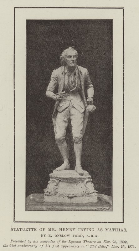 Statuetta di Mr Henry Irving come Mathias da English Photographer