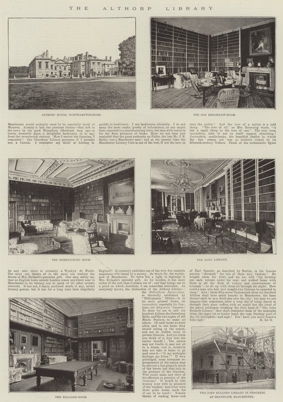 La biblioteca di Althorp da English Photographer