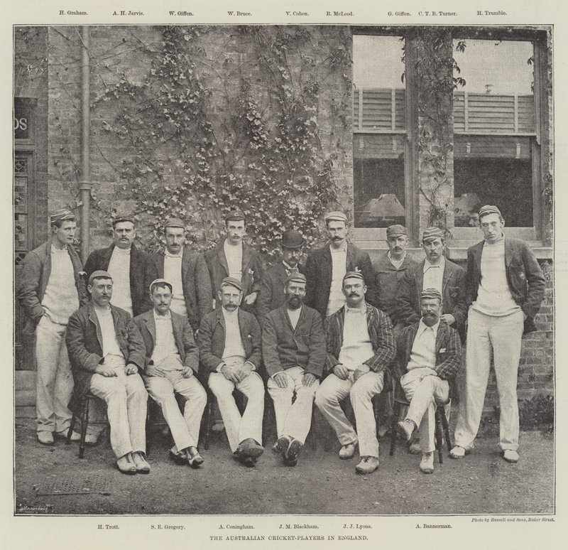 I giocatori di cricket australiani in Inghilterra da English Photographer