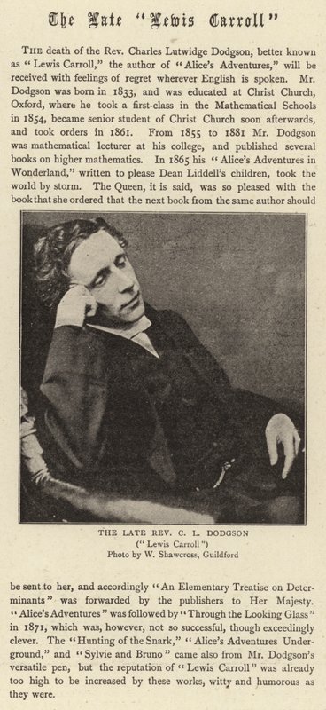 Il defunto Lewis Carroll da English Photographer