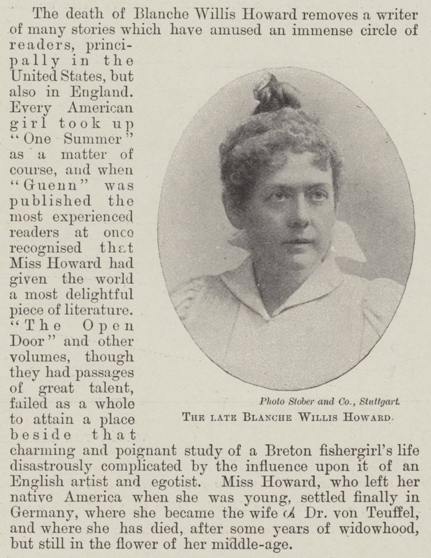 La defunta Blanche Willis Howard da English Photographer