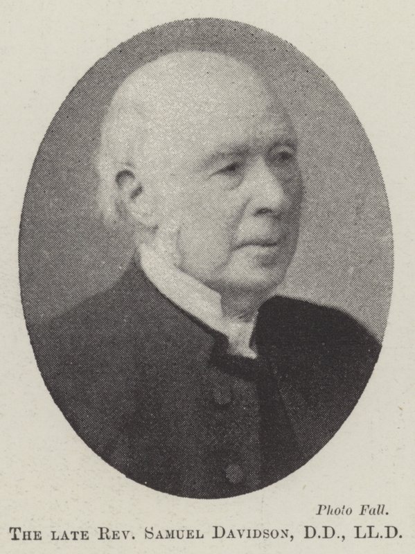 Il defunto reverendo Samuel Davidson, DD, LLD da English Photographer