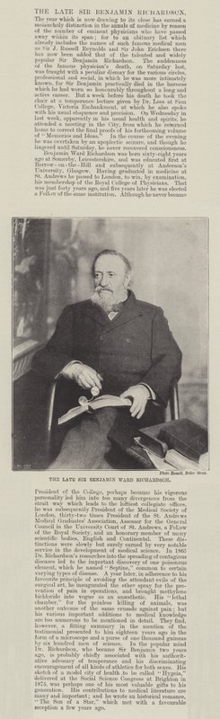 Il defunto Sir Benjamin Ward Richardson da English Photographer