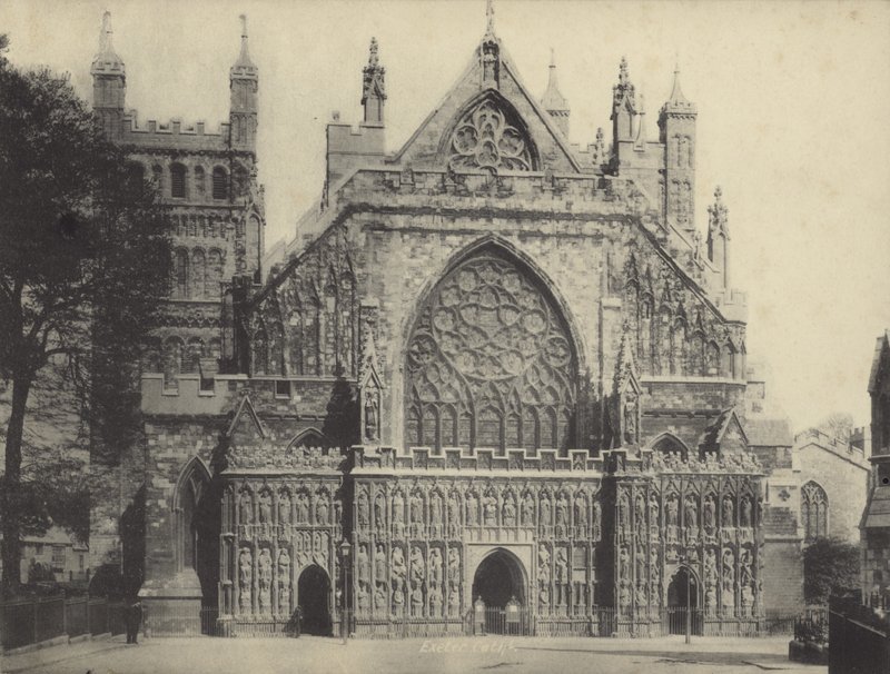 Facciata ovest della Cattedrale di Exeter, Devon da English Photographer