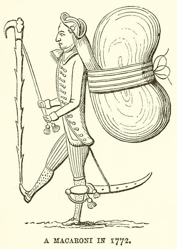 Un Macaroni nel 1772 da English School