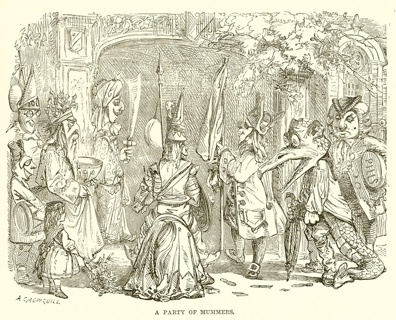 Un gruppo di mummers da English School