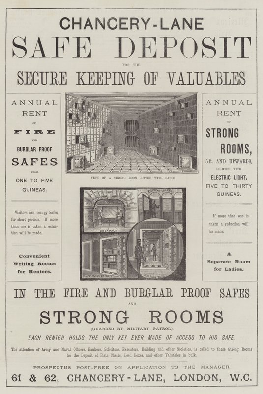 Pubblicità, Chancery-Lane Safe Deposit da English School