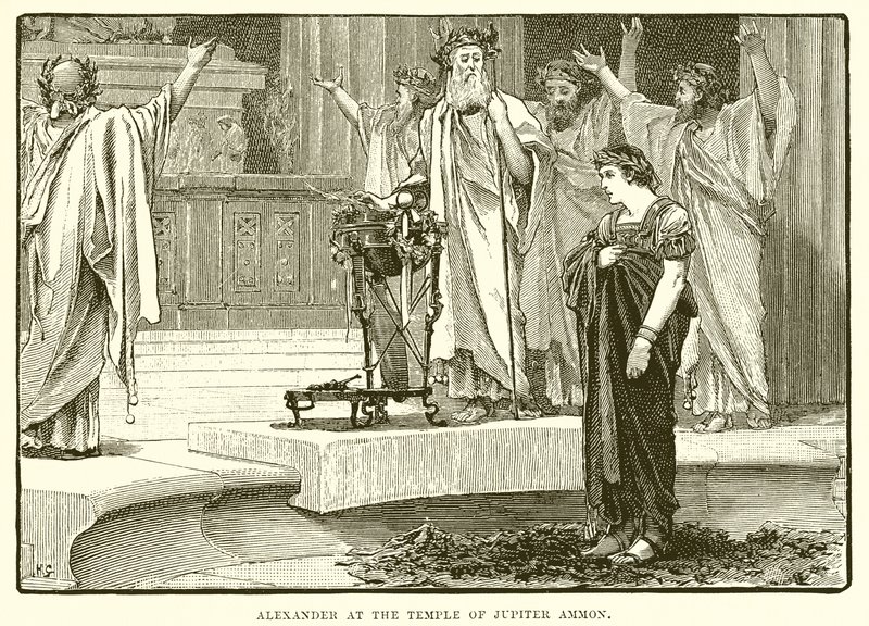 Alessandro al tempio di Giove Ammone da English School