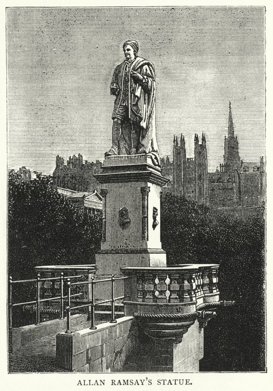 Statua di Allan Ramsay (incisione) da English School