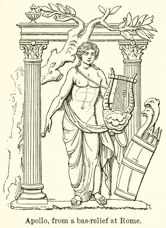 Apollo, da un Bassorilievo a Roma da English School