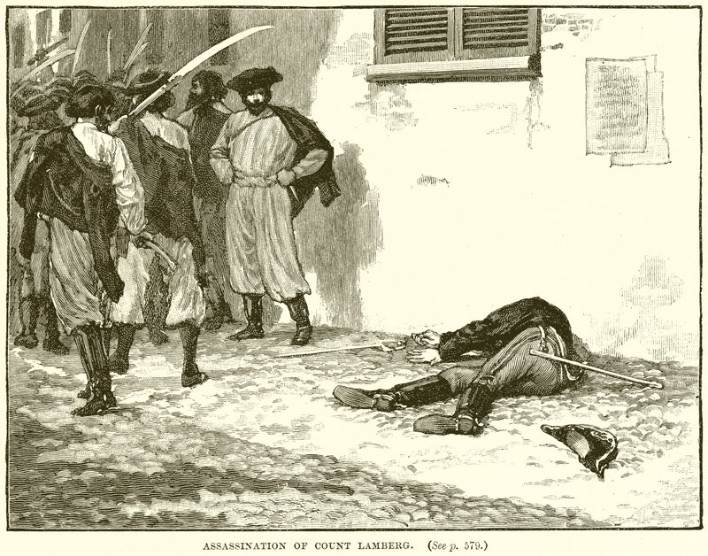 Assassinio del conte Lamberg da English School