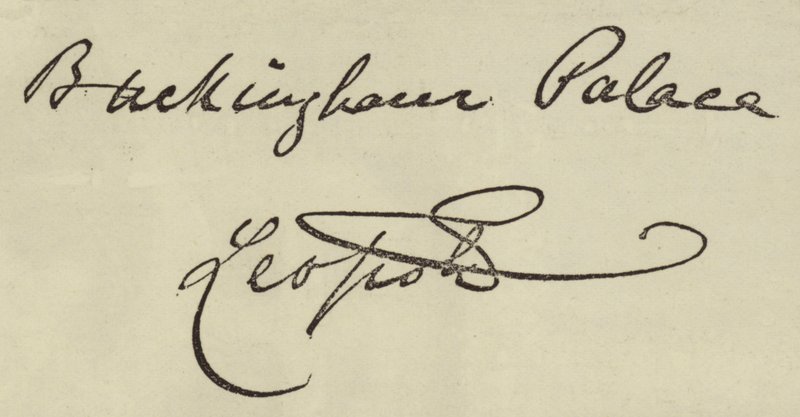 Autografo del Duca di Albany da English School