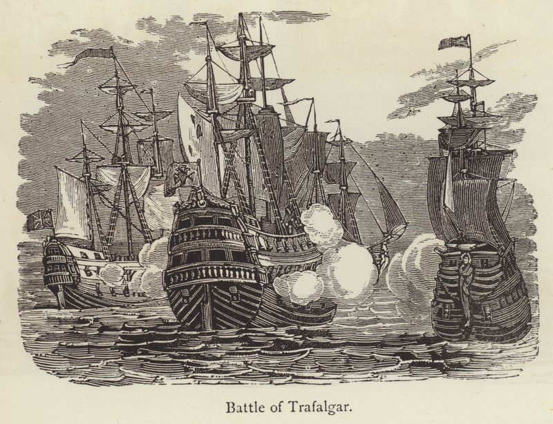 Battaglia di Trafalgar (incisione) da English School
